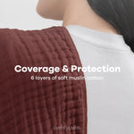 Comfy Cubs Muslin Burp Cloths in Wine - 