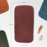 Comfy Cubs Muslin Burp Cloths in Wine - 