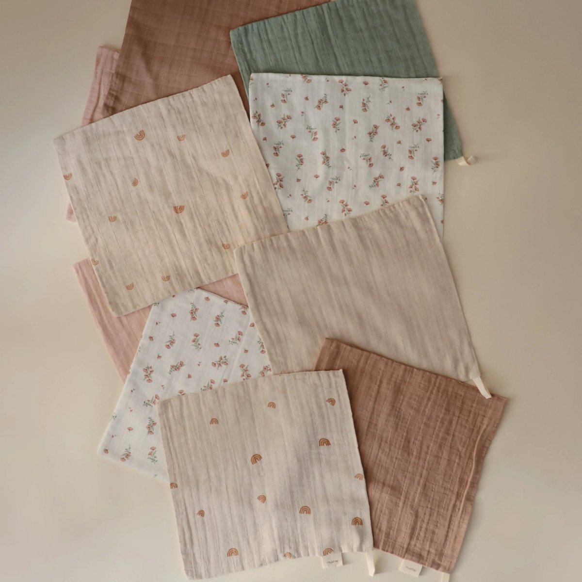 Mushie Muslin Cotton Washcloths Made of 100 Percent Organic Cotton - Everetts Place Boutique - 