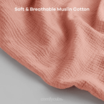 Comfy Cubs Muslin Nursing Cover, Pack of 1 in Bold Blush - 