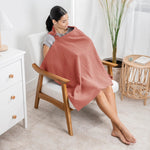 Comfy Cubs Muslin Nursing Cover, Pack of 1 in Dusty Rose - 