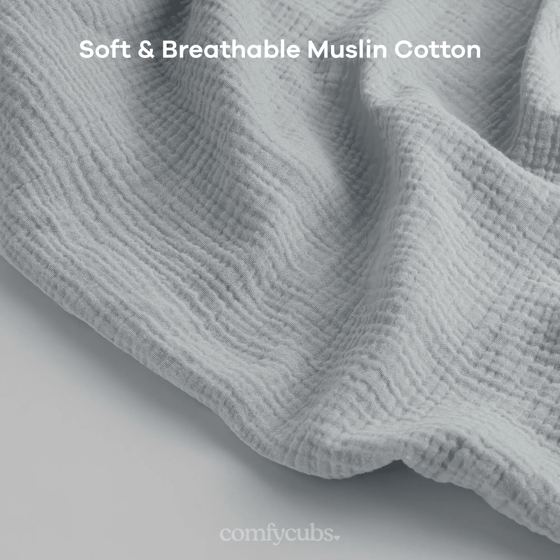 Comfy Cubs Muslin Nursing Cover, Pack of 1 in Heather Blue - 