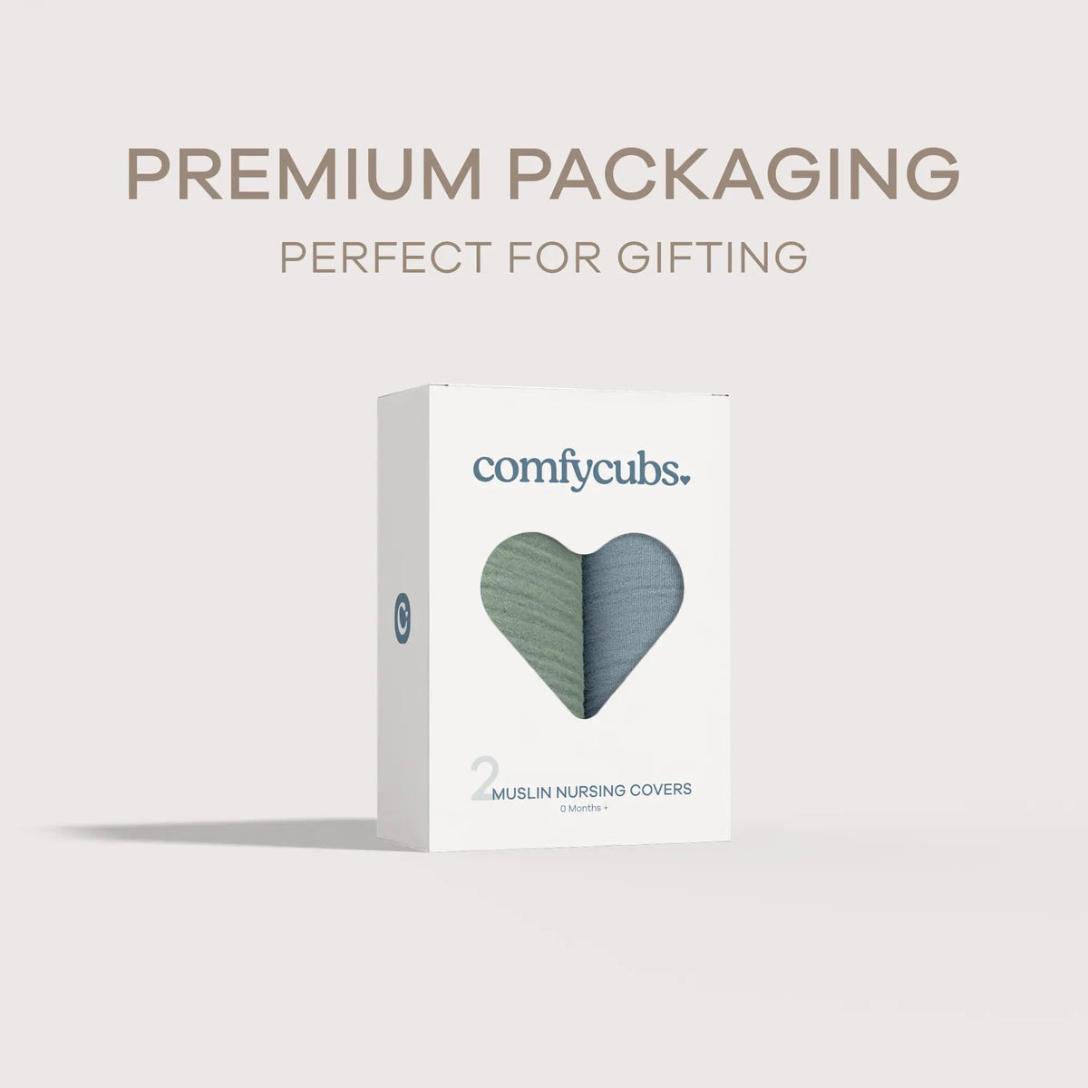 Comfy Cubs Muslin Nursing Cover, Pack of 2 in Fern and Pacific Blue - 