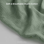 Comfy Cubs Muslin Nursing Cover, Pack of 2 in Fern and Pacific Blue - 