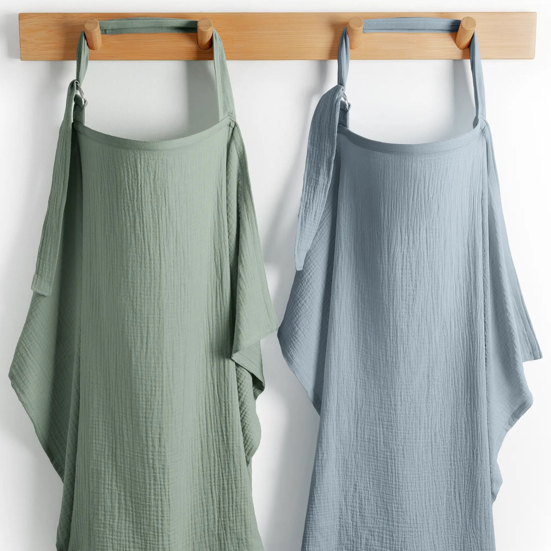 Comfy Cubs Muslin Nursing Cover, Pack of 2 in Fern and Pacific Blue - 