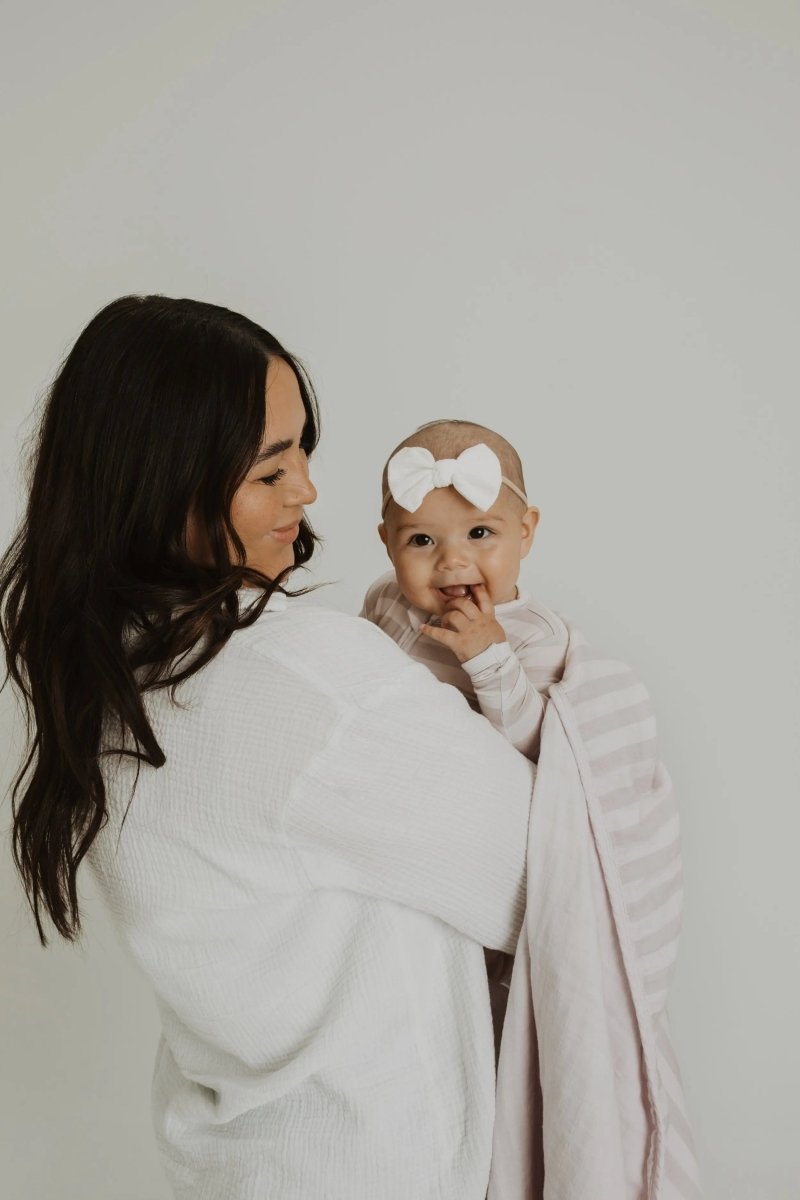 Charlie Lou Baby Muslin Quilt Striped Baby Blanket From Charlie Lou Baby - Everetts Place Boutique - 