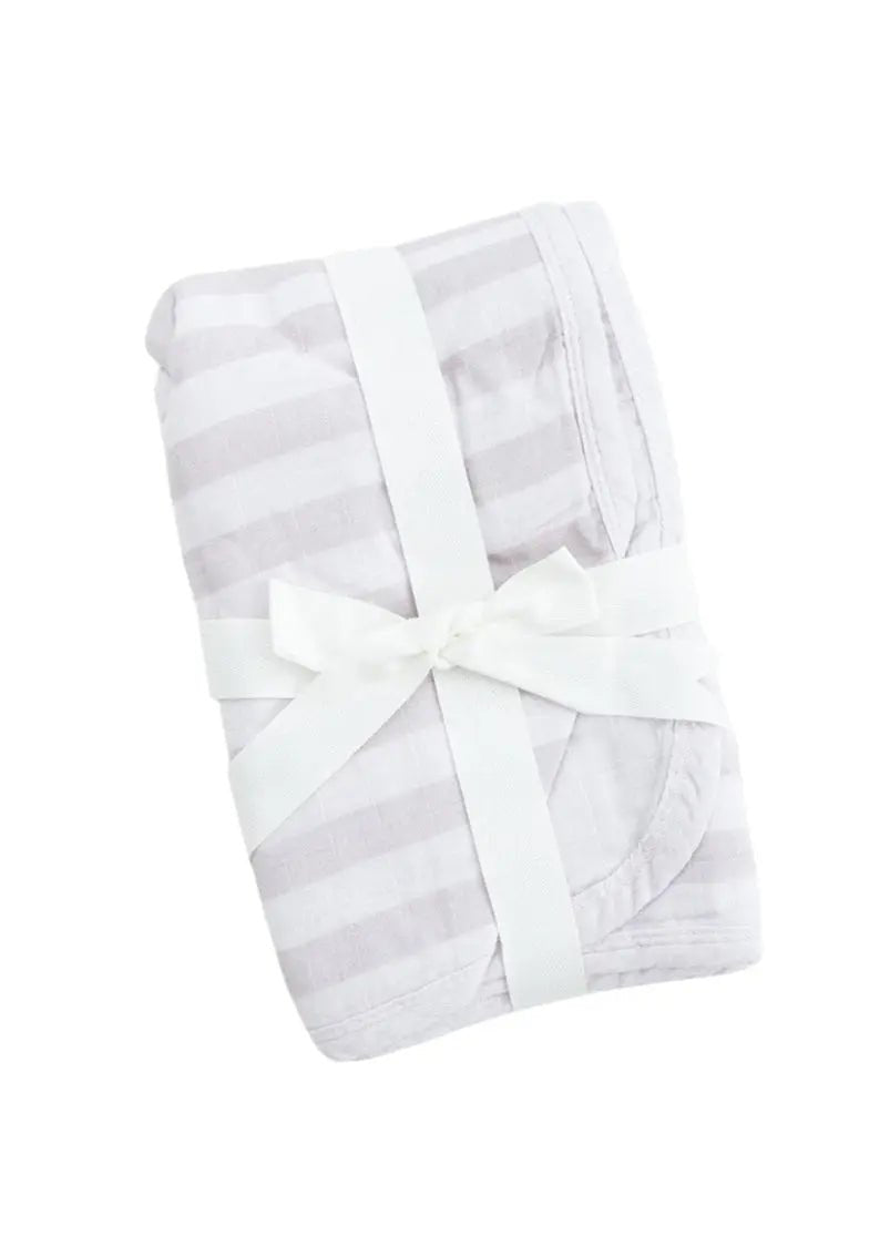 Charlie Lou Baby Muslin Quilt Striped Baby Blanket From Charlie Lou Baby - Everetts Place Boutique - 