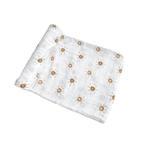 Organic Muslin Swaddle Blanket - Brown Sun by Harp Angel Boutique at Everetts Place