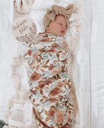 Harp Angel Boutique Muslin Swaddle Blanket - Dusty Pink Floral - 