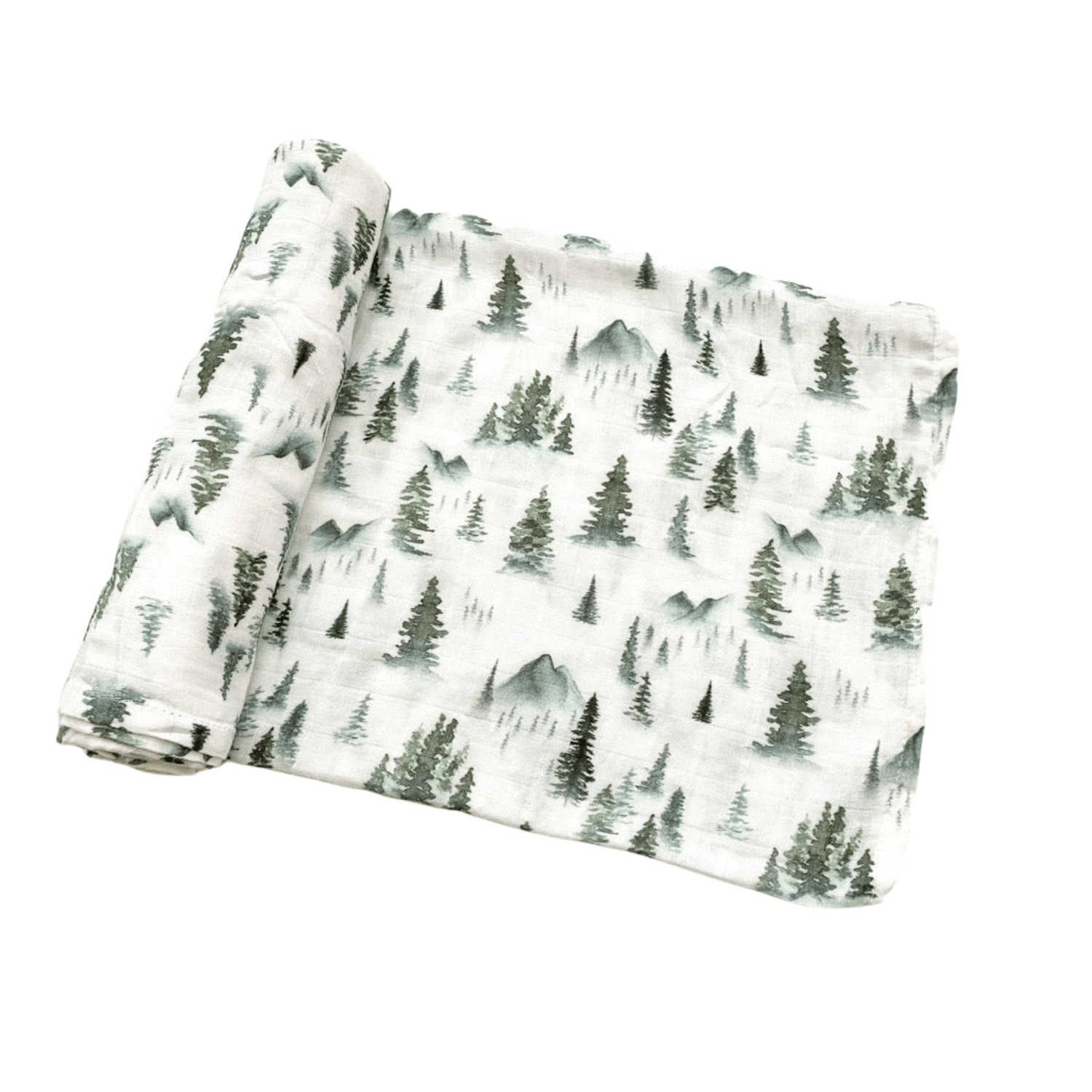 Muslin Swaddle Blanket - Green Forest by Harp Angel Boutique at Everetts Place