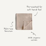 Mushie Organic Cotton Muslin Swaddle Blanket for Baby Cuddling and Nursing - Baby & Toddler > Swaddling & Receiving Blankets Swaddle