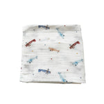 Harp Angel Boutique Muslin Swaddle Blanket - Vintage Airplane - 
