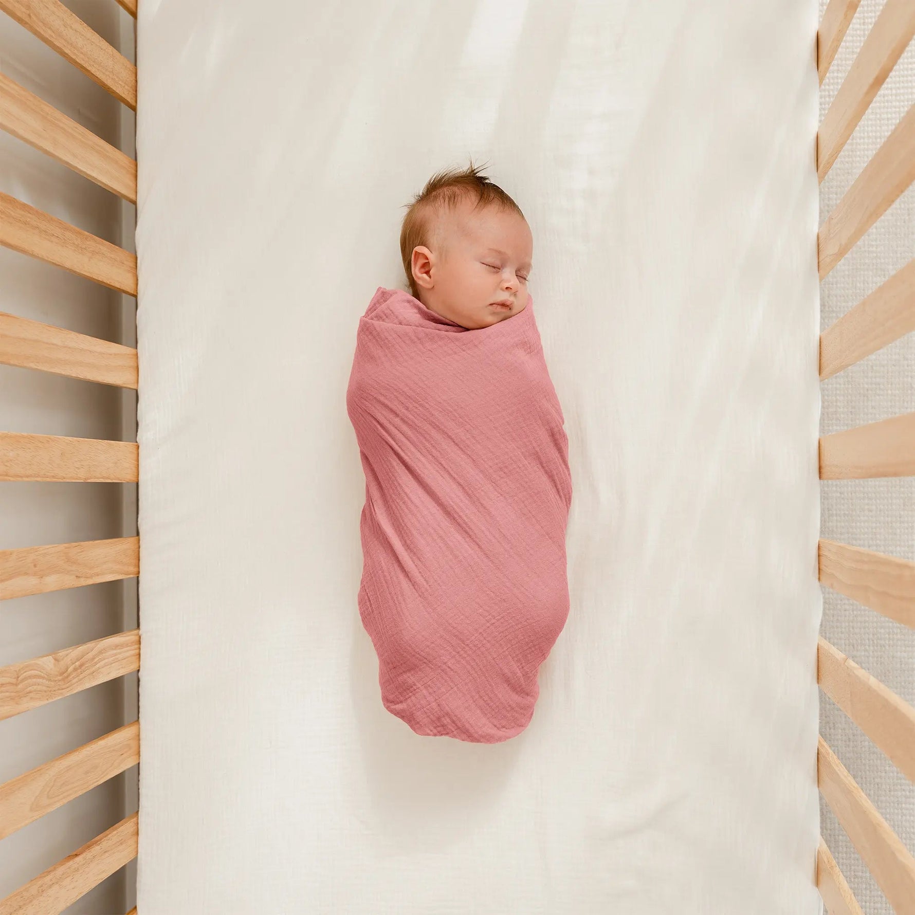 Comfy Cubs Muslin Swaddle Blankets, 42” x 42” in Blush, Bold Blush, Dusty Rose, Pack of 3 - 