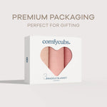 Comfy Cubs Muslin Swaddle Blankets, 42” x 42” in Blush, Bold Blush, Dusty Rose, Pack of 3 - 