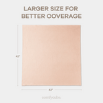 Comfy Cubs Muslin Swaddle Blankets, 42” x 42” in Blush, Bold Blush, Dusty Rose, Pack of 3 - 