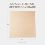 Comfy Cubs Muslin Swaddle Blankets, 42” x 42” in Cream, Blush, Mauve, Pack of 3 - 