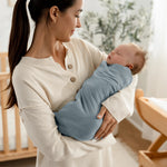 Comfy Cubs Muslin Swaddle Blankets, 42” x 42” in Neptune, Pacific Blue, Fern, Pack of 3 - 