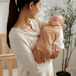 Comfy Cubs Muslin Swaddle Blankets, 42” x 42” in Sand, Cedar, Caramel, Pack of 3 - 