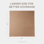 Comfy Cubs Muslin Swaddle Blankets, 42” x 42” in Sand, Cedar, Caramel, Pack of 3 - 