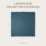 Comfy Cubs Muslin Swaddle Blankets 47” x 47” in Sage, Pacific Blue, Fern, Neptune, 4 Pack - 