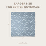 Comfy Cubs Muslin Swaddle Blankets 47” x 47” in Sun, Rainbow, Rain & Doodle, 4 Pack - 