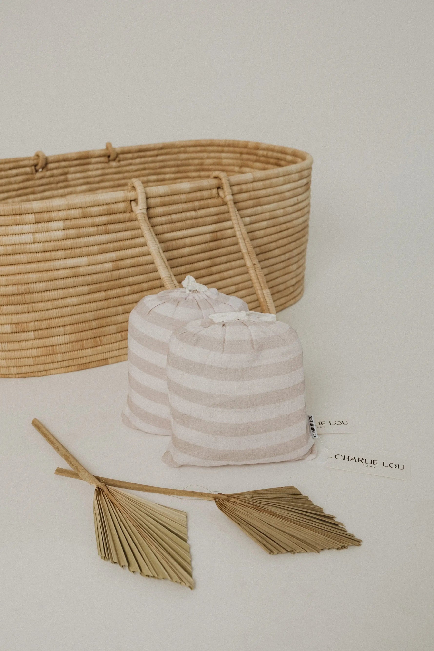 Charlie Lou Baby Muslin Swaddle | Striped - 