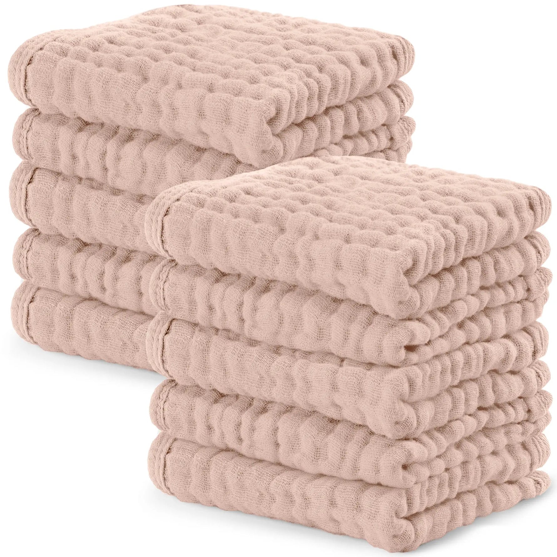 Comfy Cubs Muslin Washcloths in Blush - 