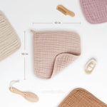 Comfy Cubs Muslin Washcloths in Blush - 