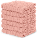 Comfy Cubs Muslin Washcloths in Bold Blush - 