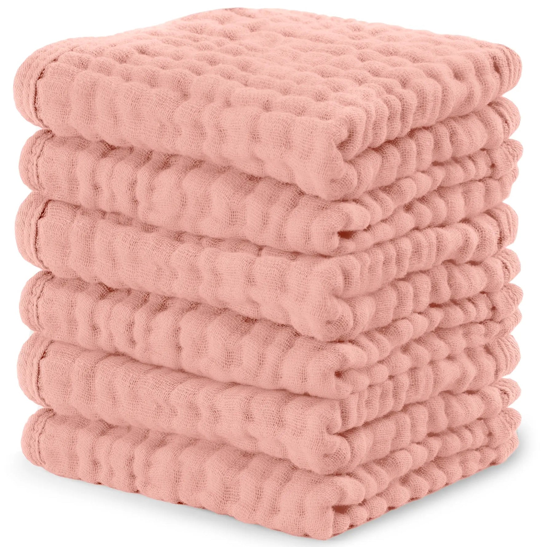 Comfy Cubs Muslin Washcloths in Bold Blush - 