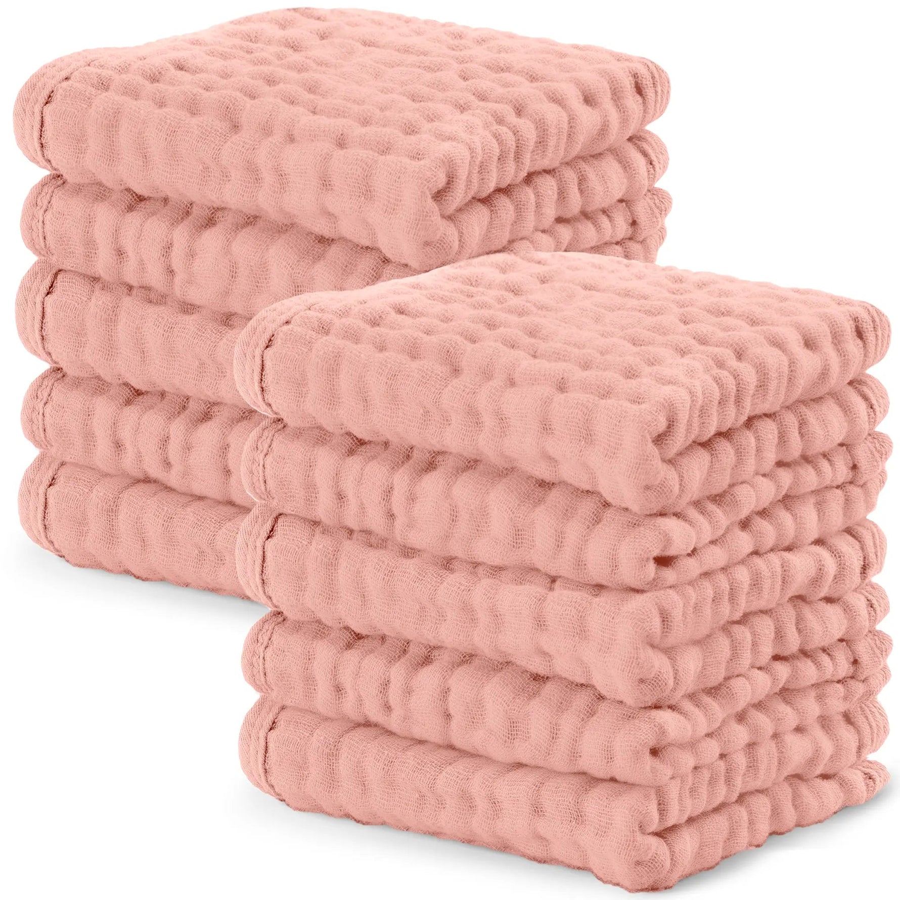 Comfy Cubs Muslin Washcloths in Bold Blush - 