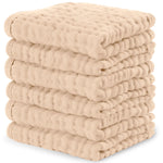 Comfy Cubs Muslin Washcloths in Cream - 