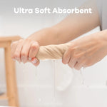 Comfy Cubs Muslin Washcloths in Cream - 