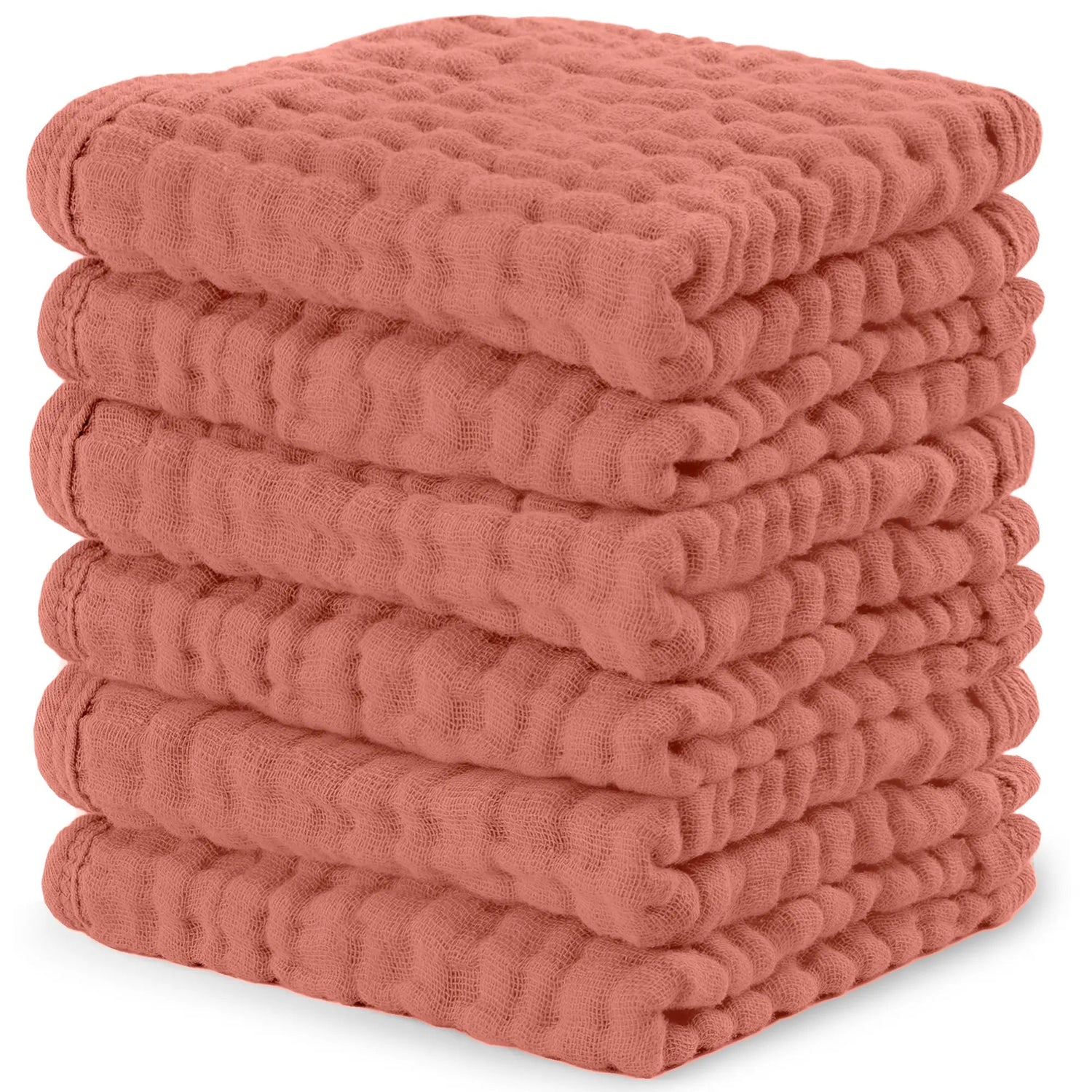 Comfy Cubs Muslin Washcloths in Dusty Rose - 
