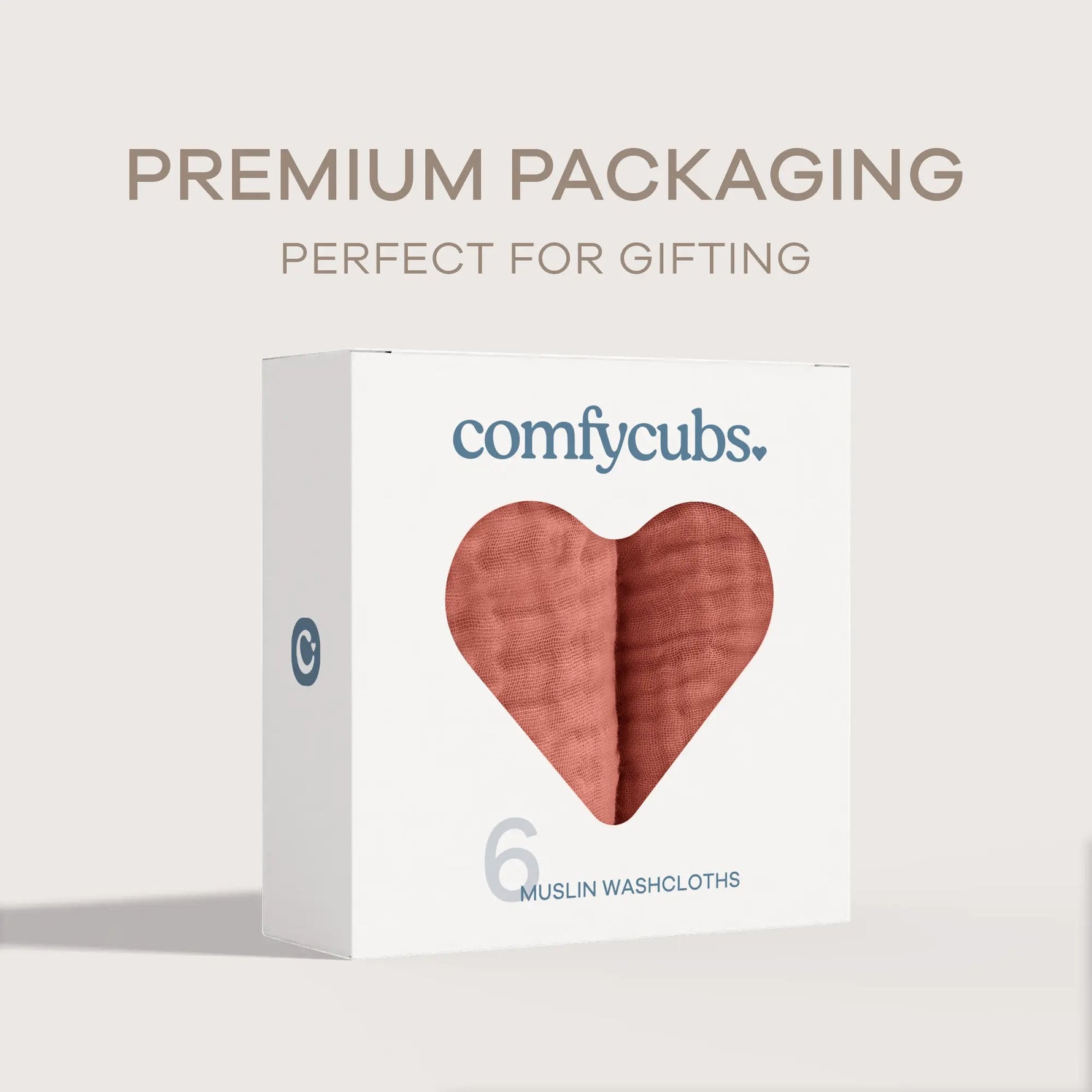 Comfy Cubs Muslin Washcloths in Dusty Rose - 