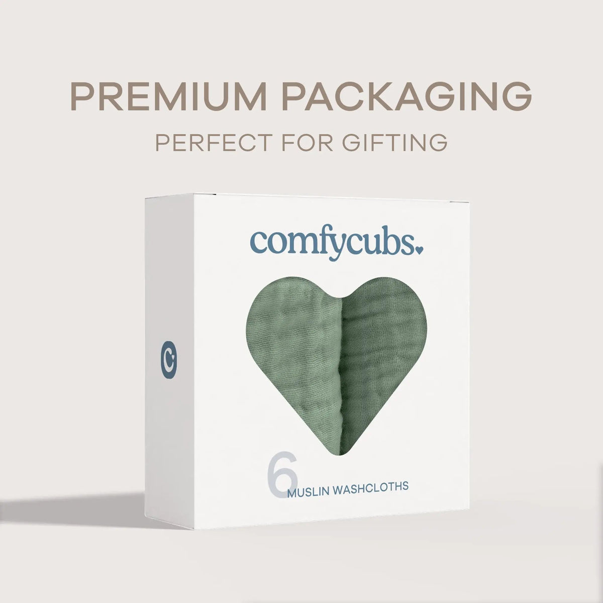 Comfy Cubs Muslin Washcloths in Fern - 