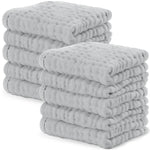 Comfy Cubs Muslin Washcloths in Heather Blue - 