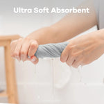 Comfy Cubs Muslin Washcloths in Heather Blue - 