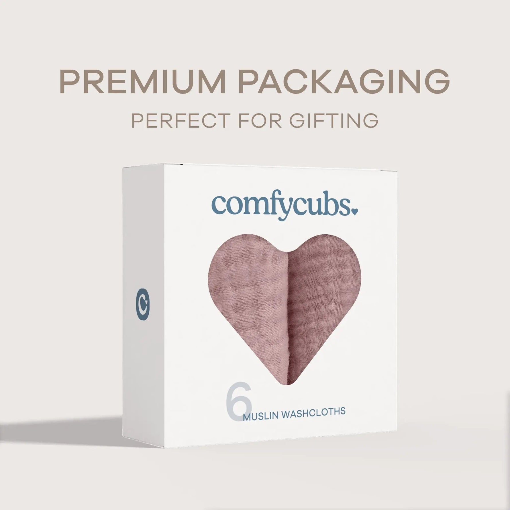 Comfy Cubs Muslin Washcloths in Mauve - 