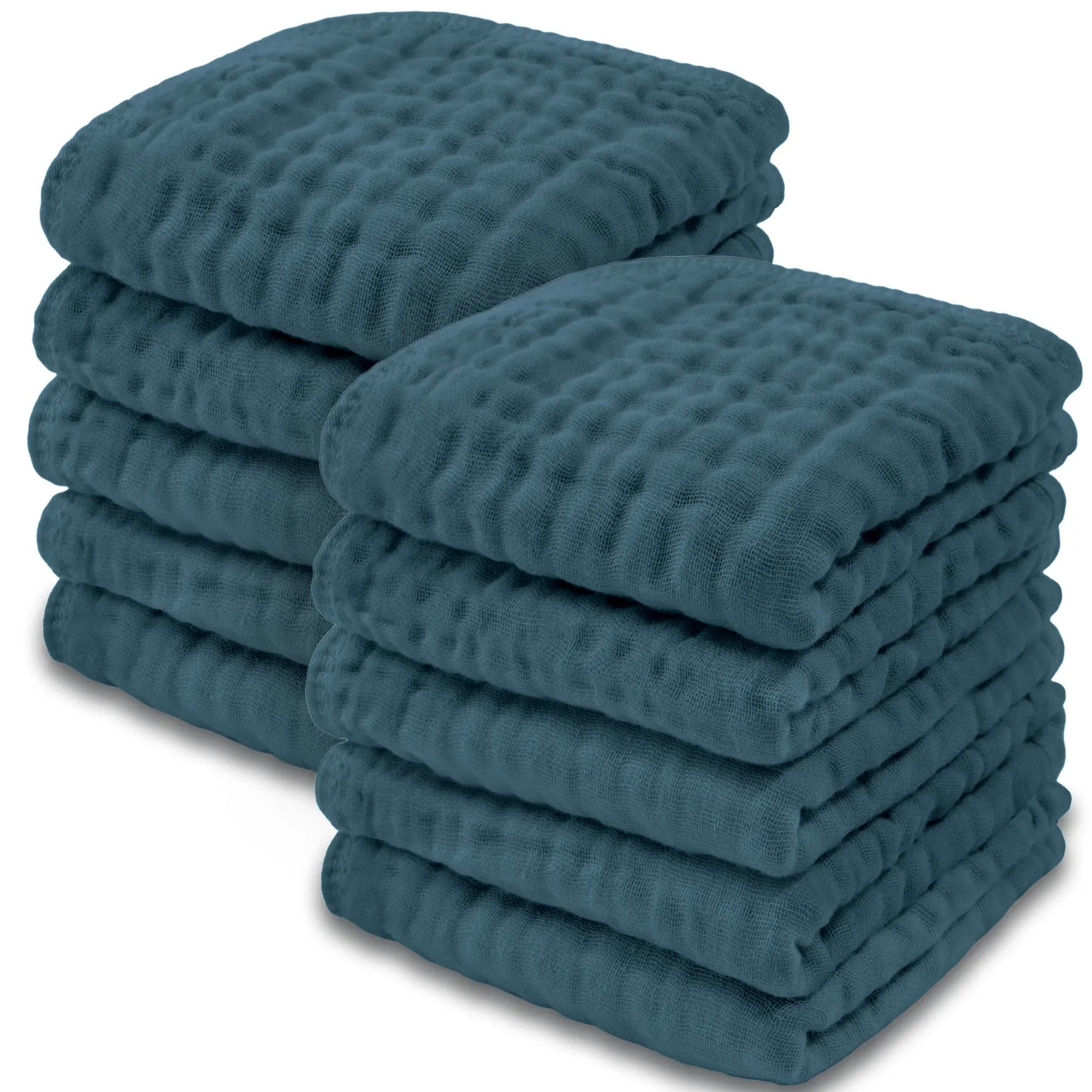 Comfy Cubs Muslin Washcloths in Neptune - 
