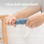 Comfy Cubs Muslin Washcloths in Pacific Blue - 