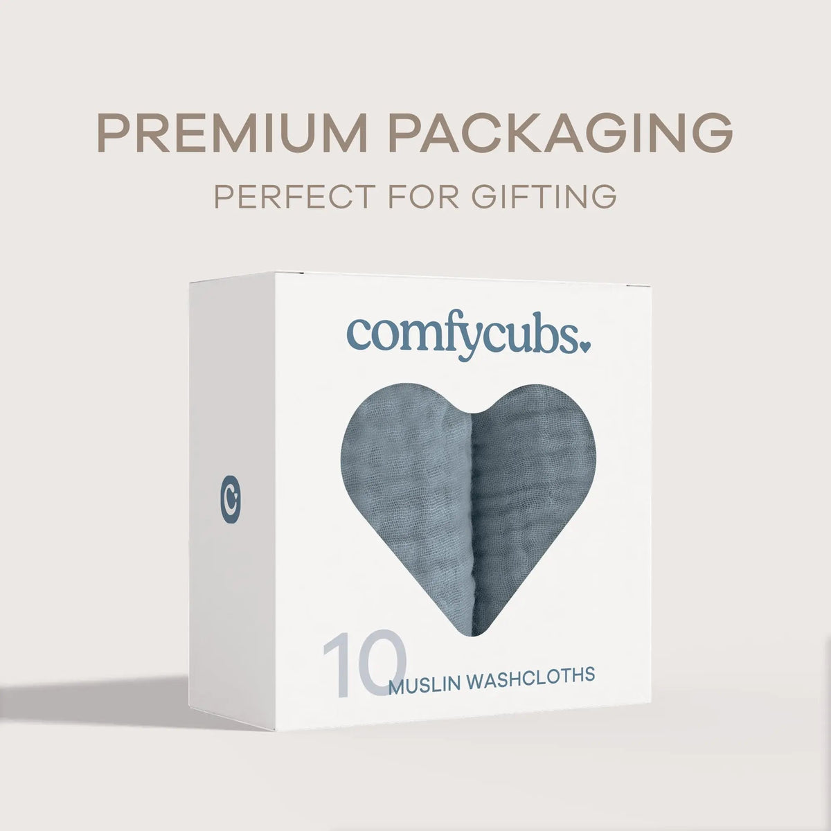 Comfy Cubs Muslin Washcloths in Pacific Blue - 