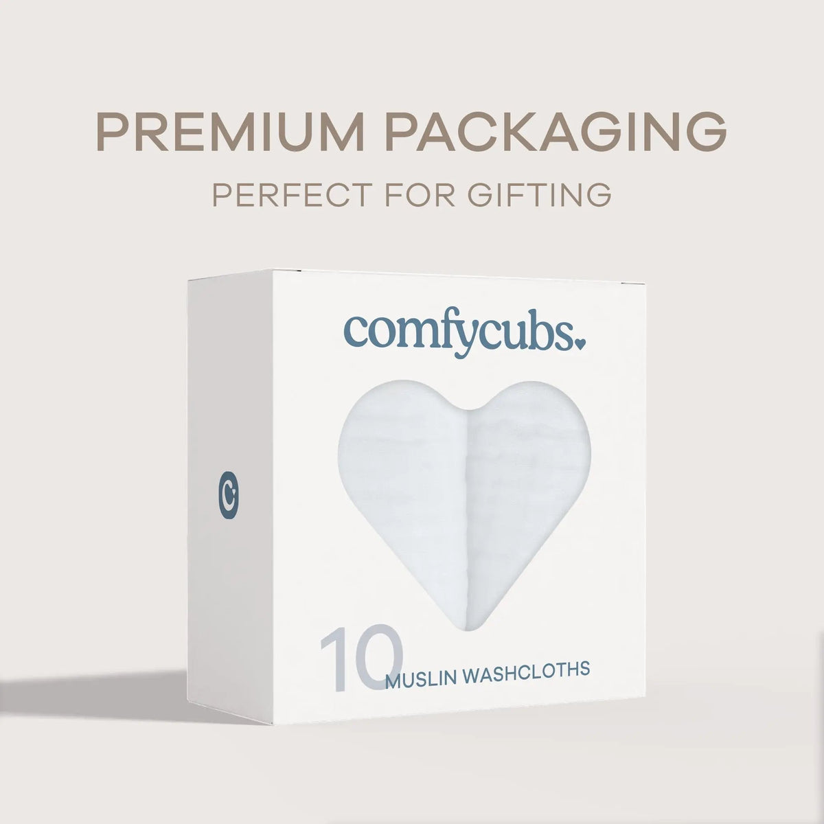 Comfy Cubs Muslin Washcloths in White - 