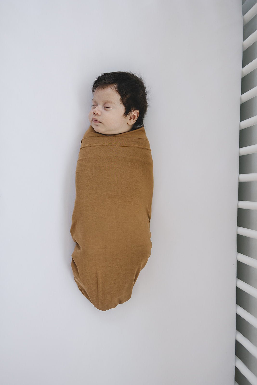 Mebie Baby Mustard Bamboo Stretch Swaddle By Mebie Baby Lightweight Breathable - 