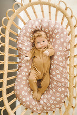 Mebie Baby Mustard Bamboo Zipper Footed Baby Onesie Mebie Baby - 
