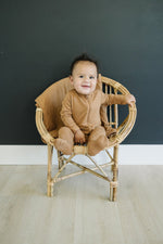 Mebie Baby Mustard Bamboo Zipper Footed Baby Onesie Mebie Baby - 