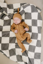 Mebie Baby Mustard Bamboo Zipper Footed Baby Onesie Mebie Baby - 