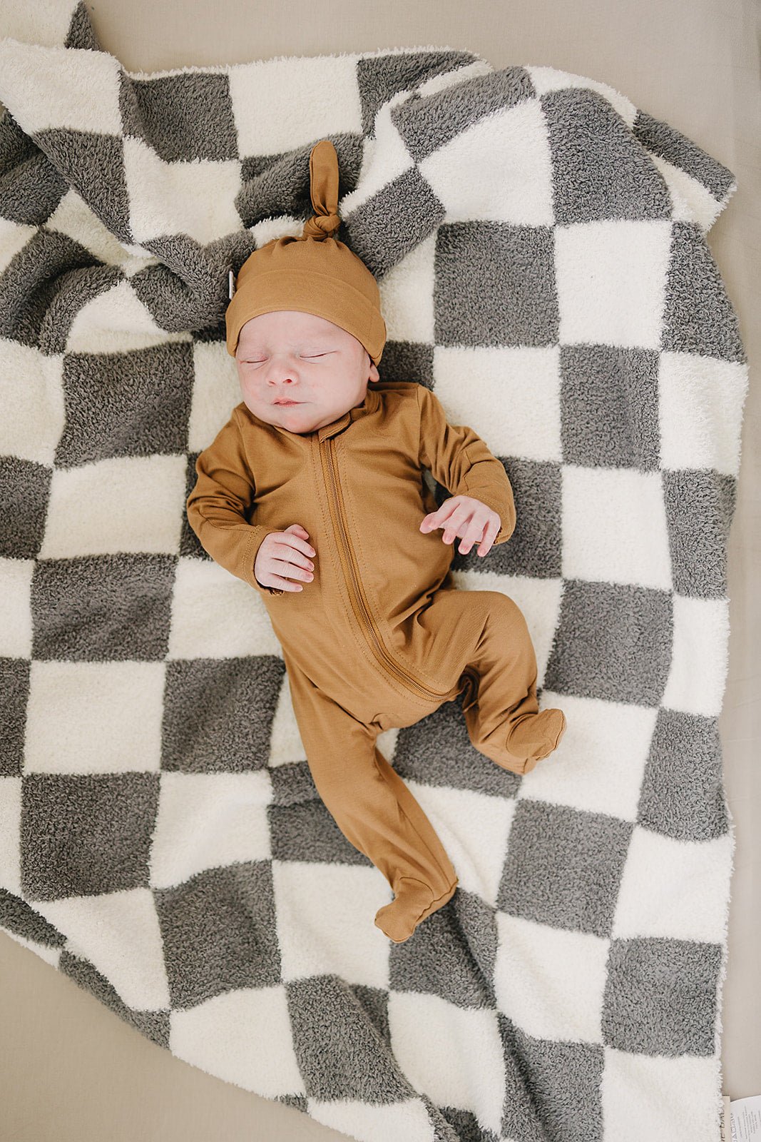 Mebie Baby Mustard Bamboo Zipper Footed Baby Onesie Mebie Baby - 