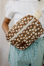 Mebie Baby Mustard Floral Mini Fanny Pack For Kids By Mebie Baby - 
