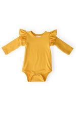 Mustard L/S Flutter Bodysuit - Clothing | Everetts Place